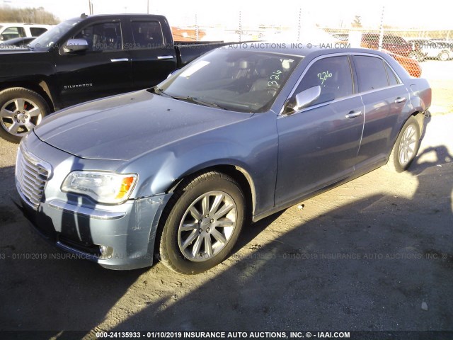 2C3CA5CG3BH547489 - 2011 CHRYSLER 300 LIMITED BLUE photo 2