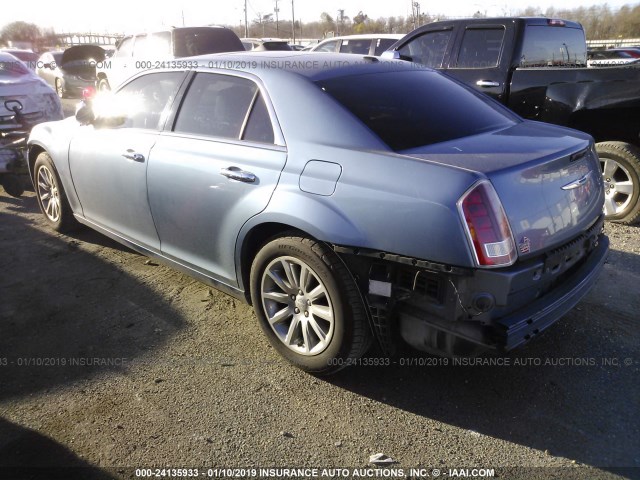 2C3CA5CG3BH547489 - 2011 CHRYSLER 300 LIMITED BLUE photo 3