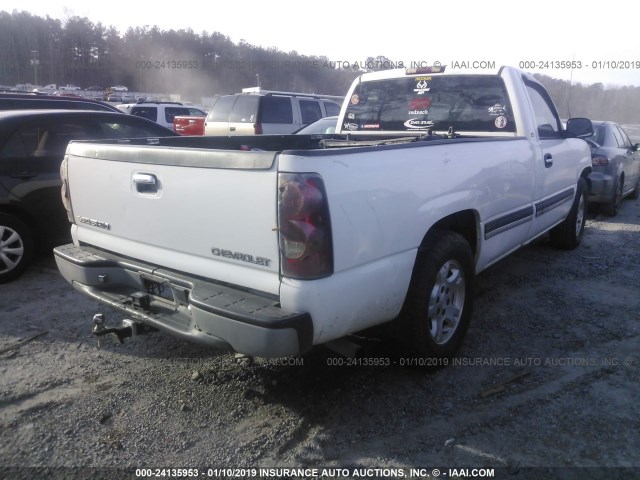 1GCEC14X55Z134306 - 2005 CHEVROLET SILVERADO C1500 WHITE photo 4