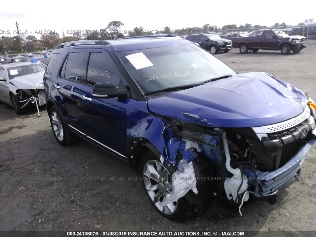 1FM5K7D83EGC20459 - 2014 FORD EXPLORER XLT BLUE photo 1