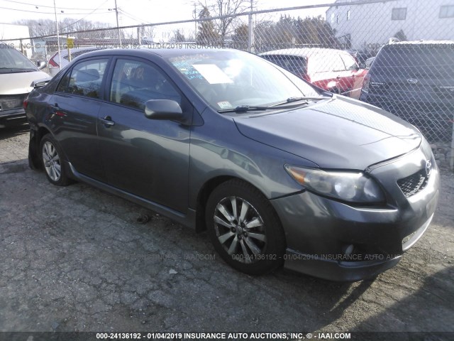 1NXBU4EE8AZ351575 - 2010 TOYOTA COROLLA S/LE/XLE GRAY photo 1