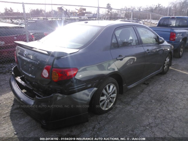 1NXBU4EE8AZ351575 - 2010 TOYOTA COROLLA S/LE/XLE GRAY photo 4