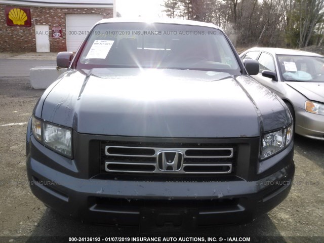 2HJYK16567H546888 - 2007 HONDA RIDGELINE RTL GRAY photo 6