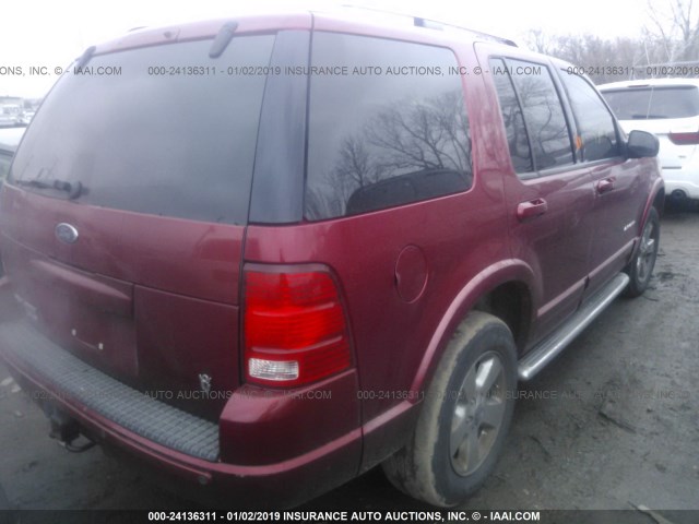 1FMDU75W74UB16771 - 2004 FORD EXPLORER LIMITED RED photo 4