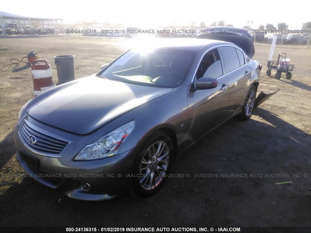 JN1CV6AP0FM580447 - 2015 INFINITI Q40 GRAY photo 2