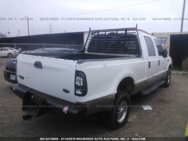 1FTSW31F3YEC54828 - 2000 FORD F350 SRW SUPER DUTY WHITE photo 4