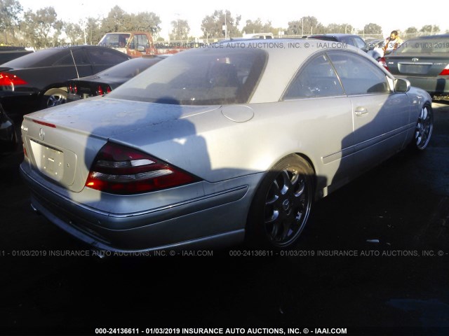 WDBPJ75J8YA007241 - 2000 MERCEDES-BENZ CL 500 SILVER photo 4