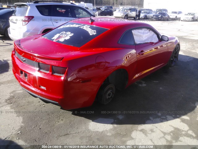 2G1FK1EJ8B9106256 - 2011 CHEVROLET CAMARO 2SS RED photo 4