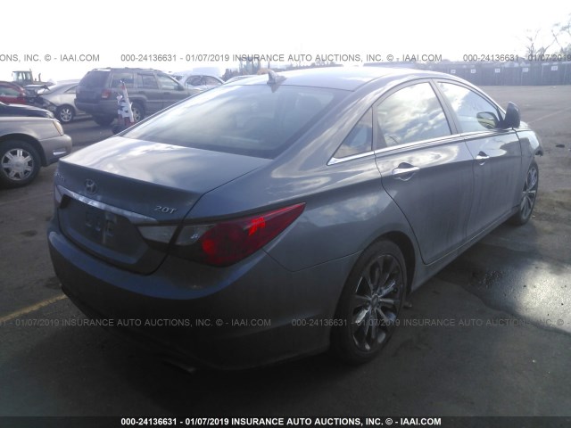 5NPEC4AB8BH231044 - 2011 HYUNDAI SONATA SE/LIMITED GRAY photo 4