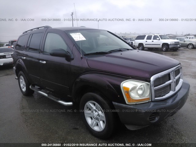 1D4HB38N24F232362 - 2004 DODGE DURANGO ST PURPLE photo 1