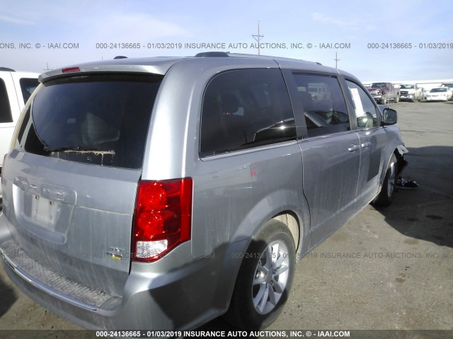 2C4RDGCG0KR562731 - 2019 DODGE GRAND CARAVAN SXT SILVER photo 4