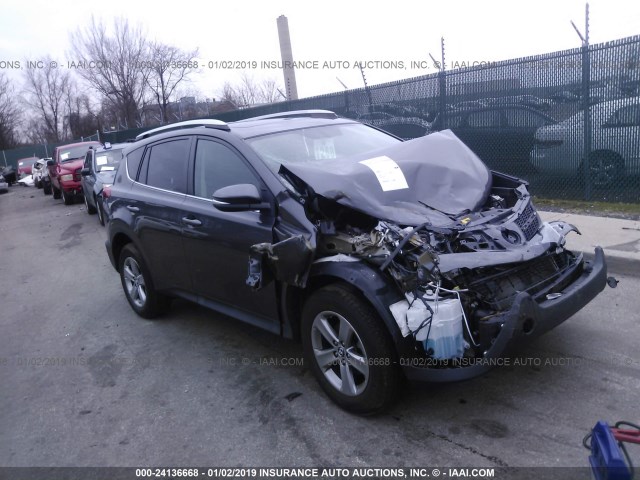 2T3RFREV8FW253330 - 2015 TOYOTA RAV4 XLE GRAY photo 1