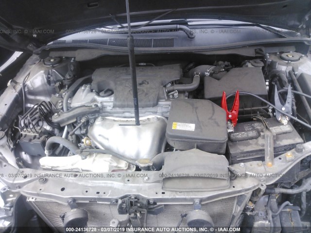 4T1BF1FK1FU102197 - 2015 TOYOTA CAMRY LE/XLE/SE/XSE GRAY photo 10