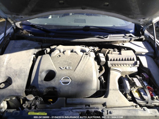 1N4AA51EX9C828664 - 2009 NISSAN MAXIMA S/SV SILVER photo 10