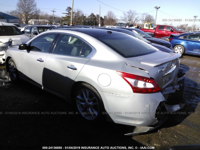 1N4AA51EX9C828664 - 2009 NISSAN MAXIMA S/SV SILVER photo 3