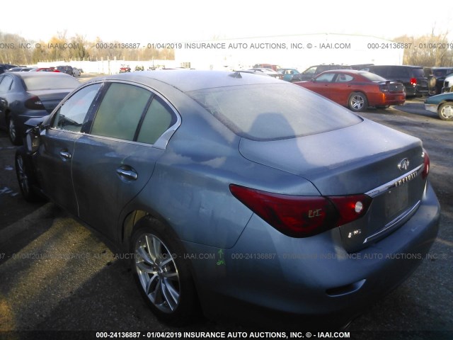 JN1BV7AR7FM401467 - 2015 INFINITI Q50 PREMIUM/SPORT BLUE photo 3