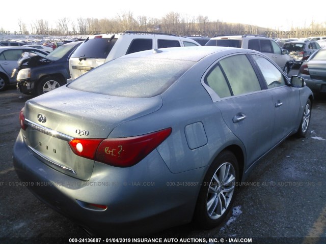 JN1BV7AR7FM401467 - 2015 INFINITI Q50 PREMIUM/SPORT BLUE photo 4