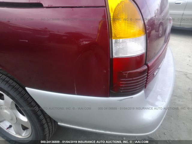 4M2XV12T5YDJ31615 - 2000 MERCURY VILLAGER SPORT MAROON photo 6