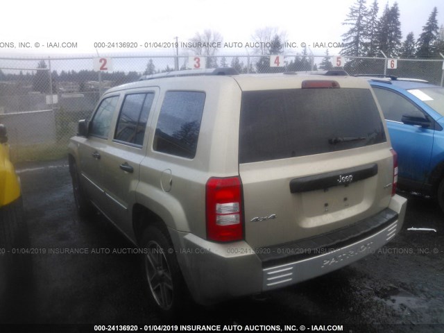 1J8FF48BX9D237096 - 2009 JEEP PATRIOT LIMITED GOLD photo 3