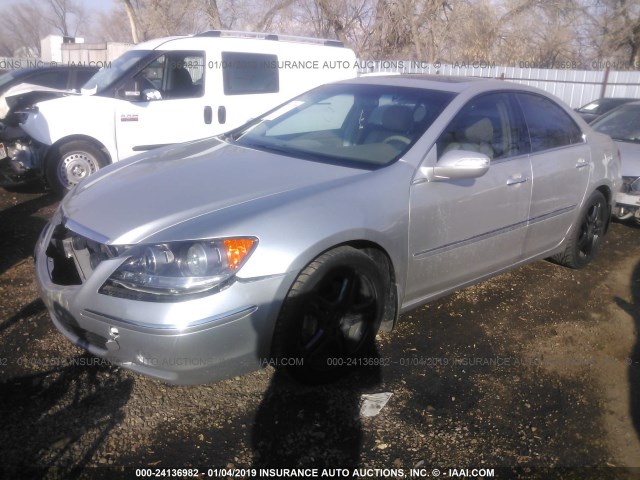 JH4KB16516C003278 - 2006 ACURA RL SILVER photo 2