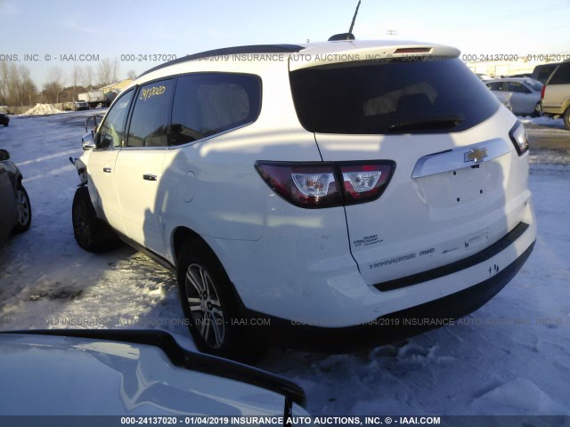 1GNKVGKD0HJ122793 - 2017 CHEVROLET TRAVERSE LT WHITE photo 3