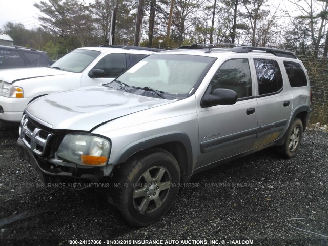 4NUES16S646130127 - 2004 ISUZU ASCENDER S/LS/LIMITED SILVER photo 2