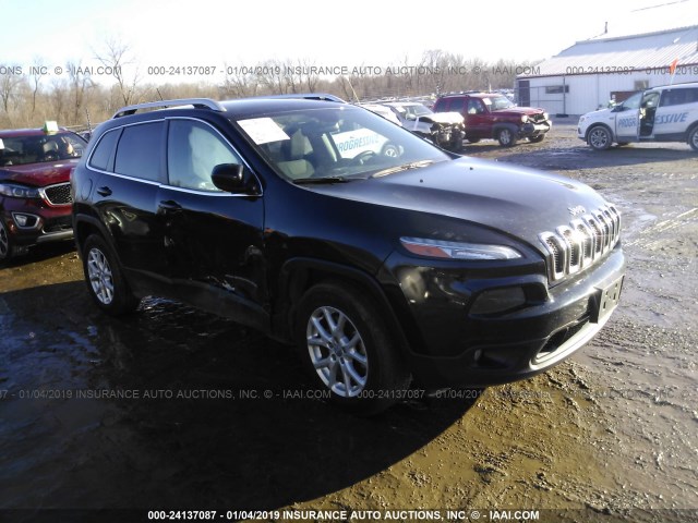 1C4PJMCB9FW714750 - 2015 JEEP CHEROKEE LATITUDE BLACK photo 1