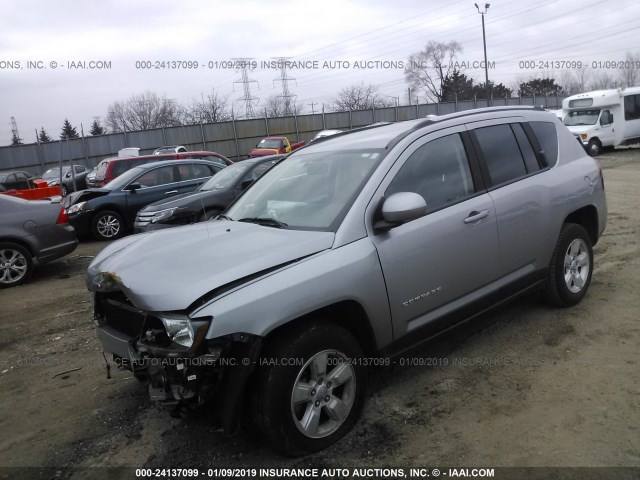 1C4NJCEA3GD766863 - 2016 JEEP COMPASS LATITUDE SILVER photo 2