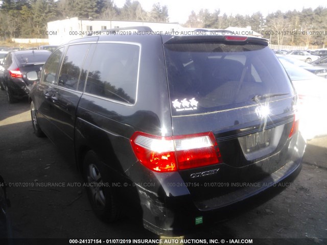 5FNRL38777B011820 - 2007 HONDA ODYSSEY EXL BLACK photo 3