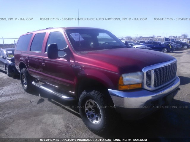 1FMNU41S6YEB00292 - 2000 FORD EXCURSION XLT RED photo 1