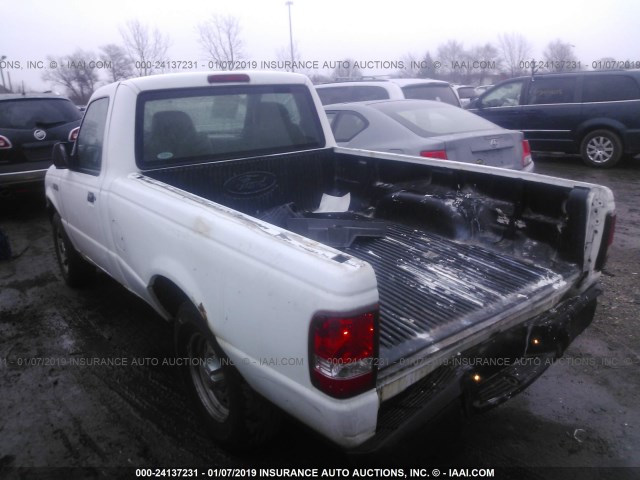 1FTYR10D48PA17503 - 2008 FORD RANGER WHITE photo 3