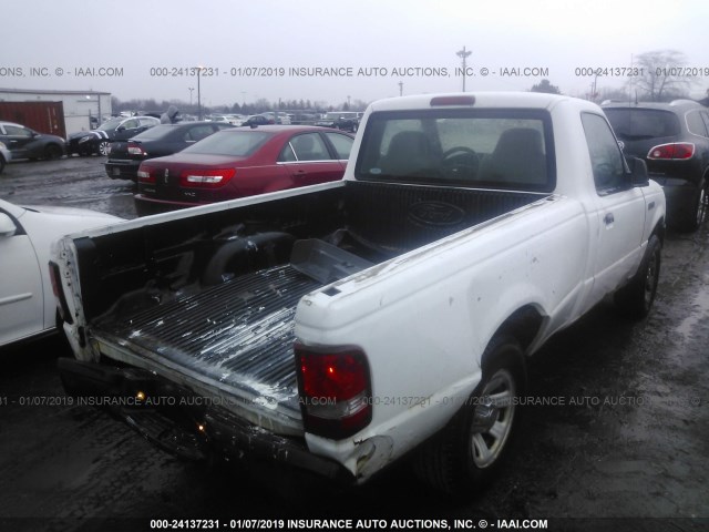 1FTYR10D48PA17503 - 2008 FORD RANGER WHITE photo 4