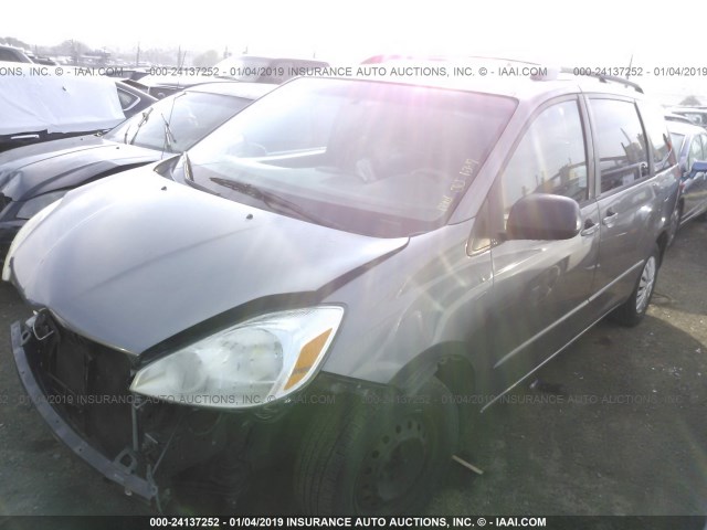 5TDZA23C05S314810 - 2005 TOYOTA SIENNA CE/LE GRAY photo 2