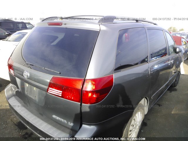 5TDZA23C05S314810 - 2005 TOYOTA SIENNA CE/LE GRAY photo 4