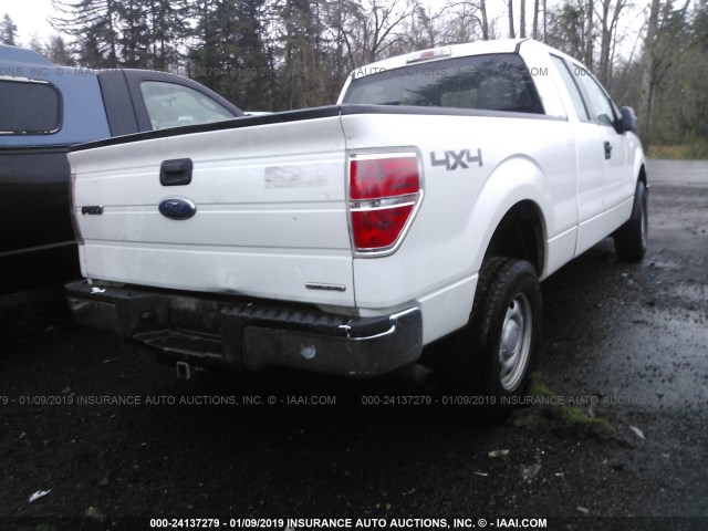 1FTEX1EW7AFA16246 - 2010 FORD F150 SUPER CAB WHITE photo 4