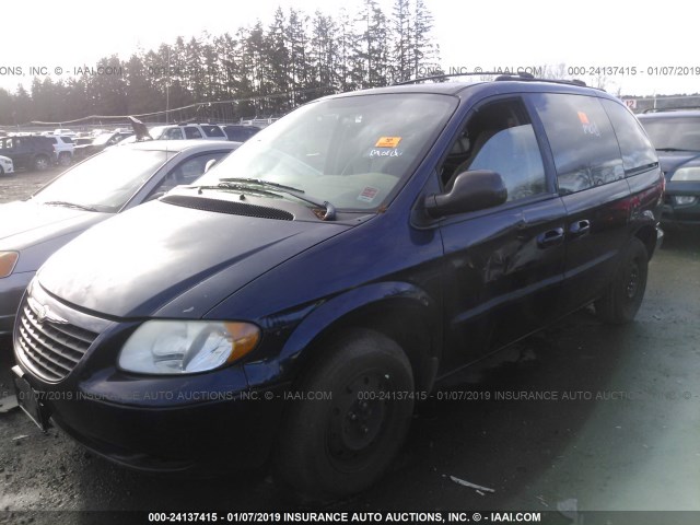 1C4GJ25B53B322546 - 2003 CHRYSLER VOYAGER BLUE photo 2