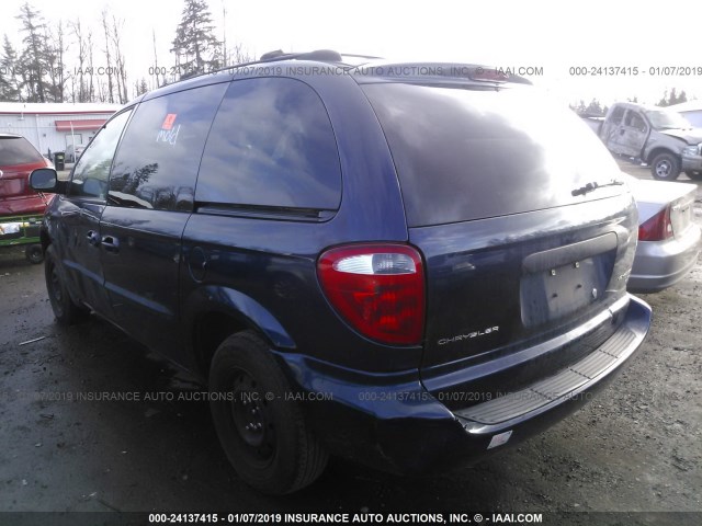 1C4GJ25B53B322546 - 2003 CHRYSLER VOYAGER BLUE photo 3