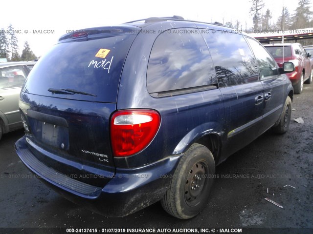 1C4GJ25B53B322546 - 2003 CHRYSLER VOYAGER BLUE photo 4