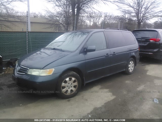 5FNRL189X4B053805 - 2004 HONDA ODYSSEY EXL GREEN photo 2