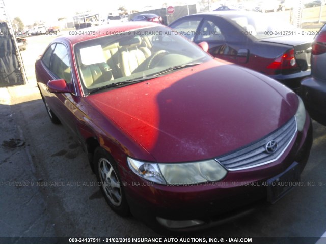 2T1CE22PX2C017448 - 2002 TOYOTA CAMRY SOLARA SE RED photo 1