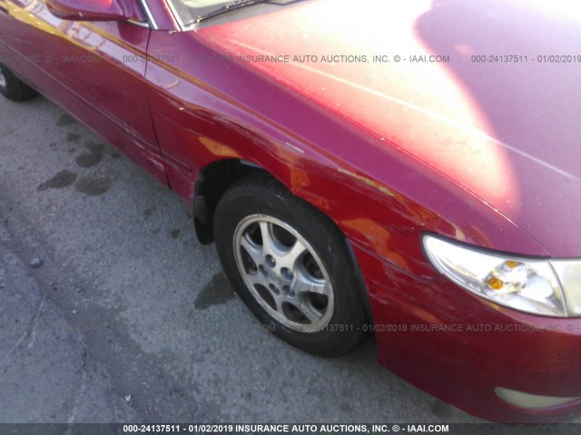 2T1CE22PX2C017448 - 2002 TOYOTA CAMRY SOLARA SE RED photo 6