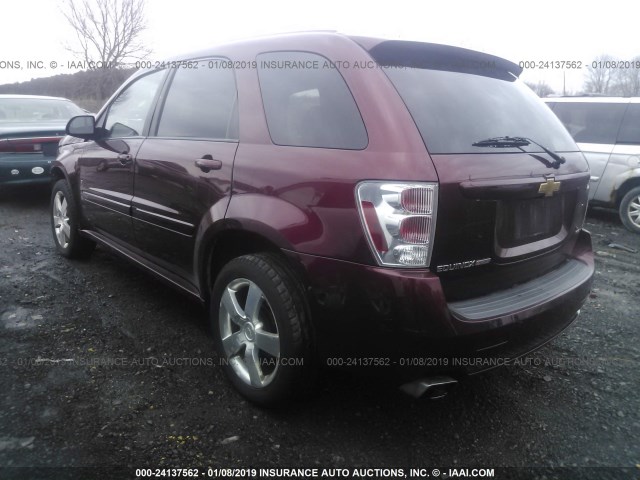 2CNDL037896252970 - 2009 CHEVROLET EQUINOX SPORT RED photo 3