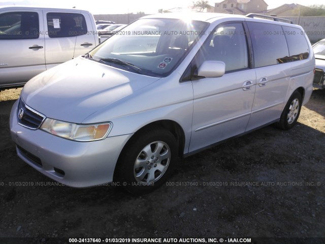 5FNRL18912B015019 - 2002 HONDA ODYSSEY EXL SILVER photo 2