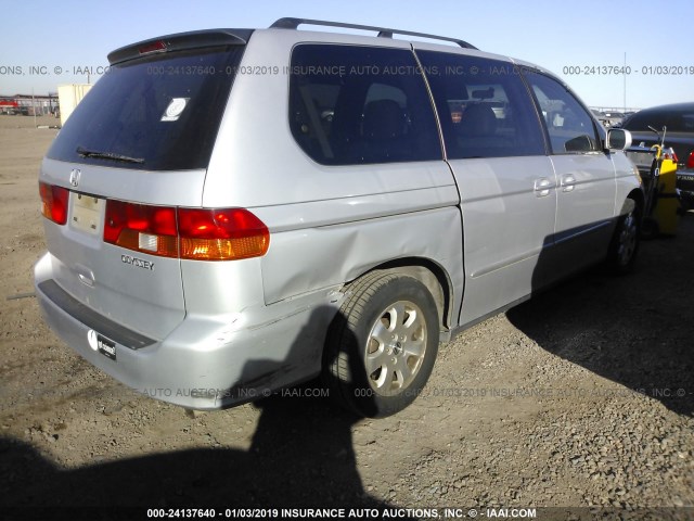 5FNRL18912B015019 - 2002 HONDA ODYSSEY EXL SILVER photo 4