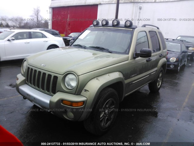 1J4GL38K82W292861 - 2002 JEEP LIBERTY RENEGADE GREEN photo 2