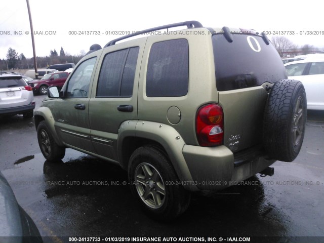 1J4GL38K82W292861 - 2002 JEEP LIBERTY RENEGADE GREEN photo 3