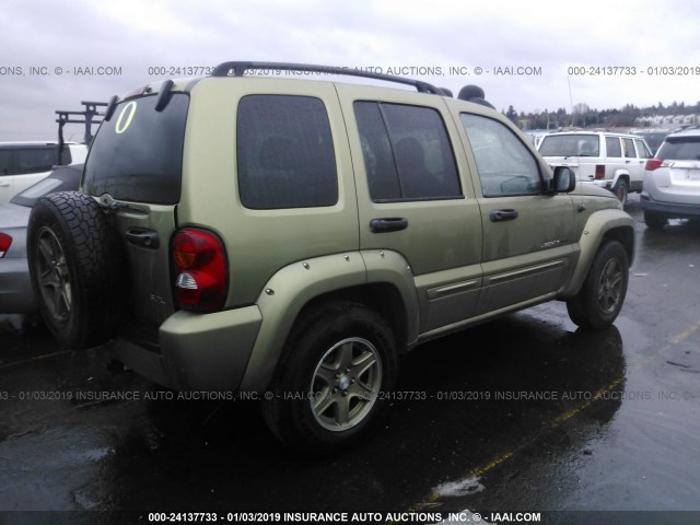 1J4GL38K82W292861 - 2002 JEEP LIBERTY RENEGADE GREEN photo 4