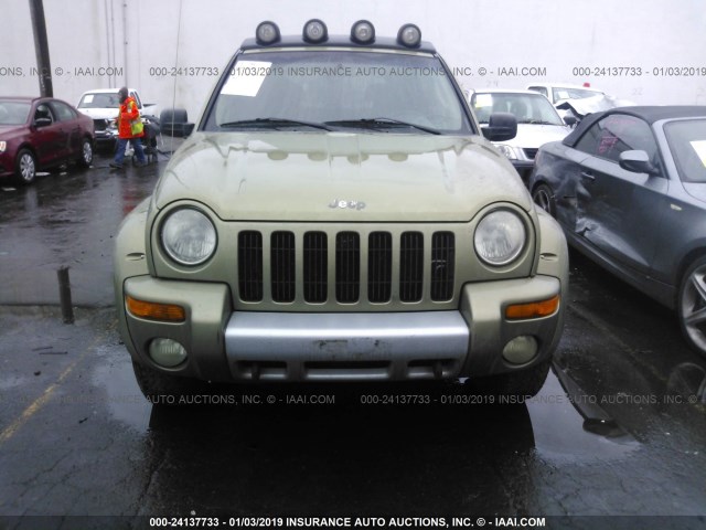 1J4GL38K82W292861 - 2002 JEEP LIBERTY RENEGADE GREEN photo 6