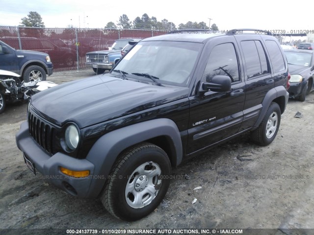 1J4GL48K33W627838 - 2003 JEEP LIBERTY SPORT/FREEDOM BLACK photo 2