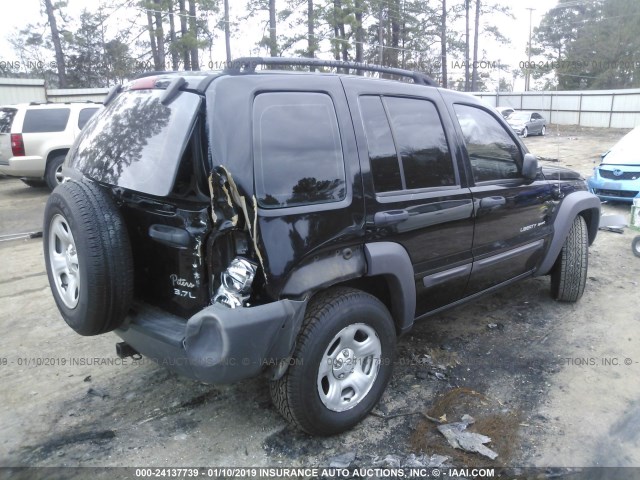 1J4GL48K33W627838 - 2003 JEEP LIBERTY SPORT/FREEDOM BLACK photo 4